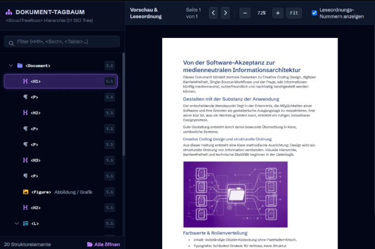 d•t | bench: PDF/UA Remediation Workbench (Prototyp)
